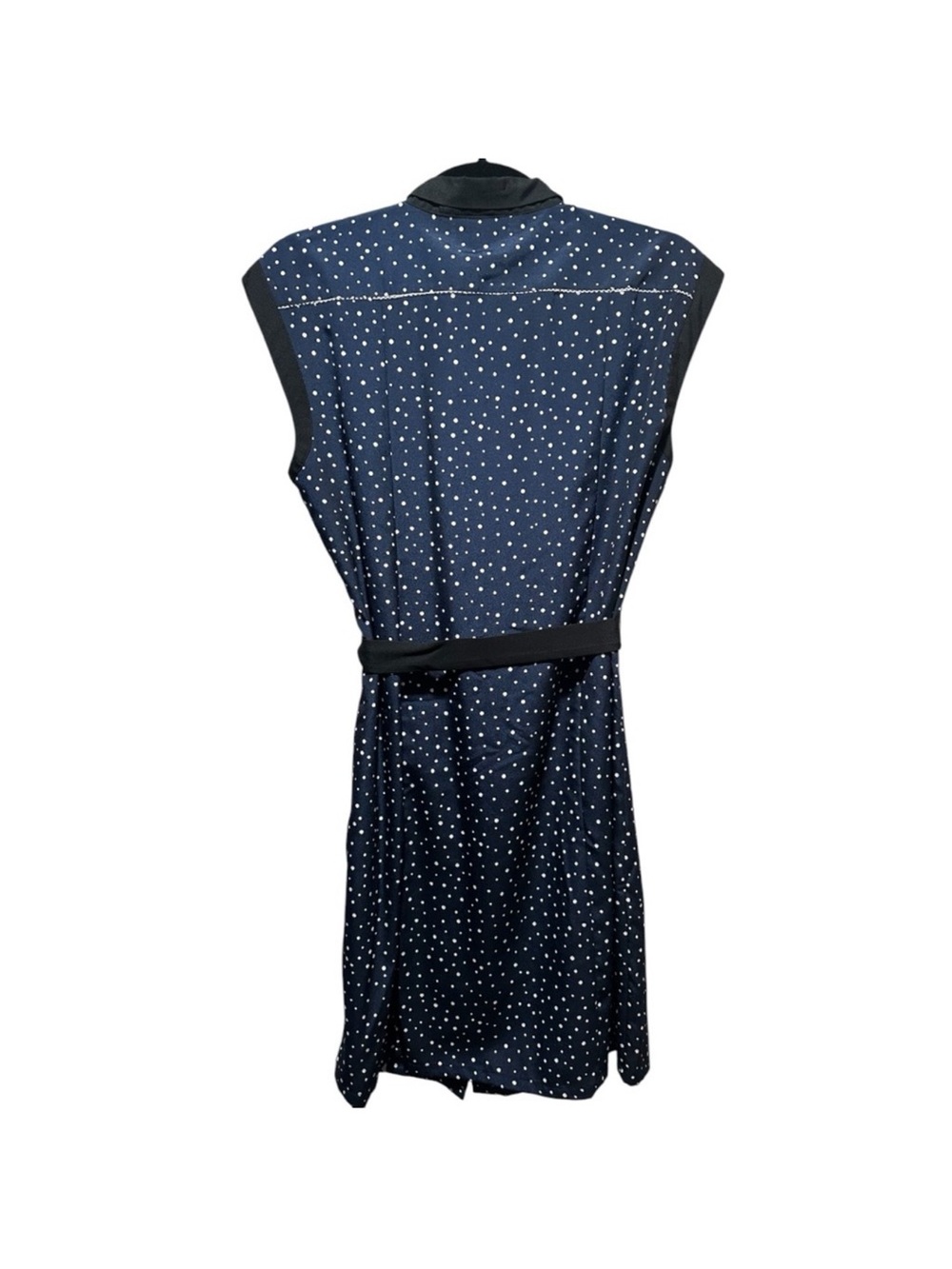 Jason Wu Navy Polka Dot Sleeveless Shirt Dress NWT - Picture 4 of 8
